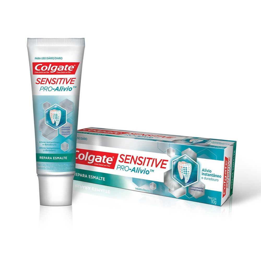 Creme Dental para dentes sensíveis Colgate Sensitive Pro-Alívio Repara Esmalte 110g