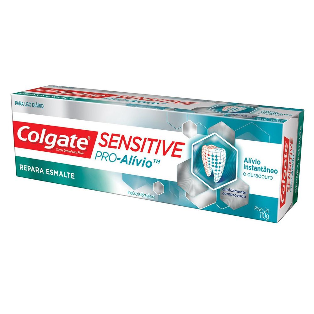 Creme Dental para dentes sensíveis Colgate Sensitive Pro-Alívio Repara Esmalte 110g