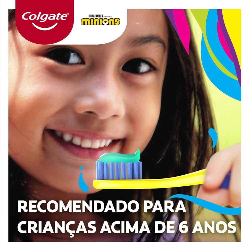 Escova de Dente Infantil Colgate Smiles Minions 6+ Anos 2 unid
